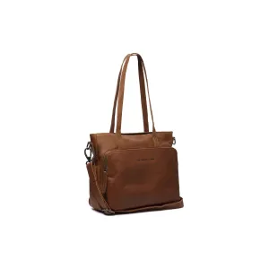 Leather Shopper Cognac Alicante