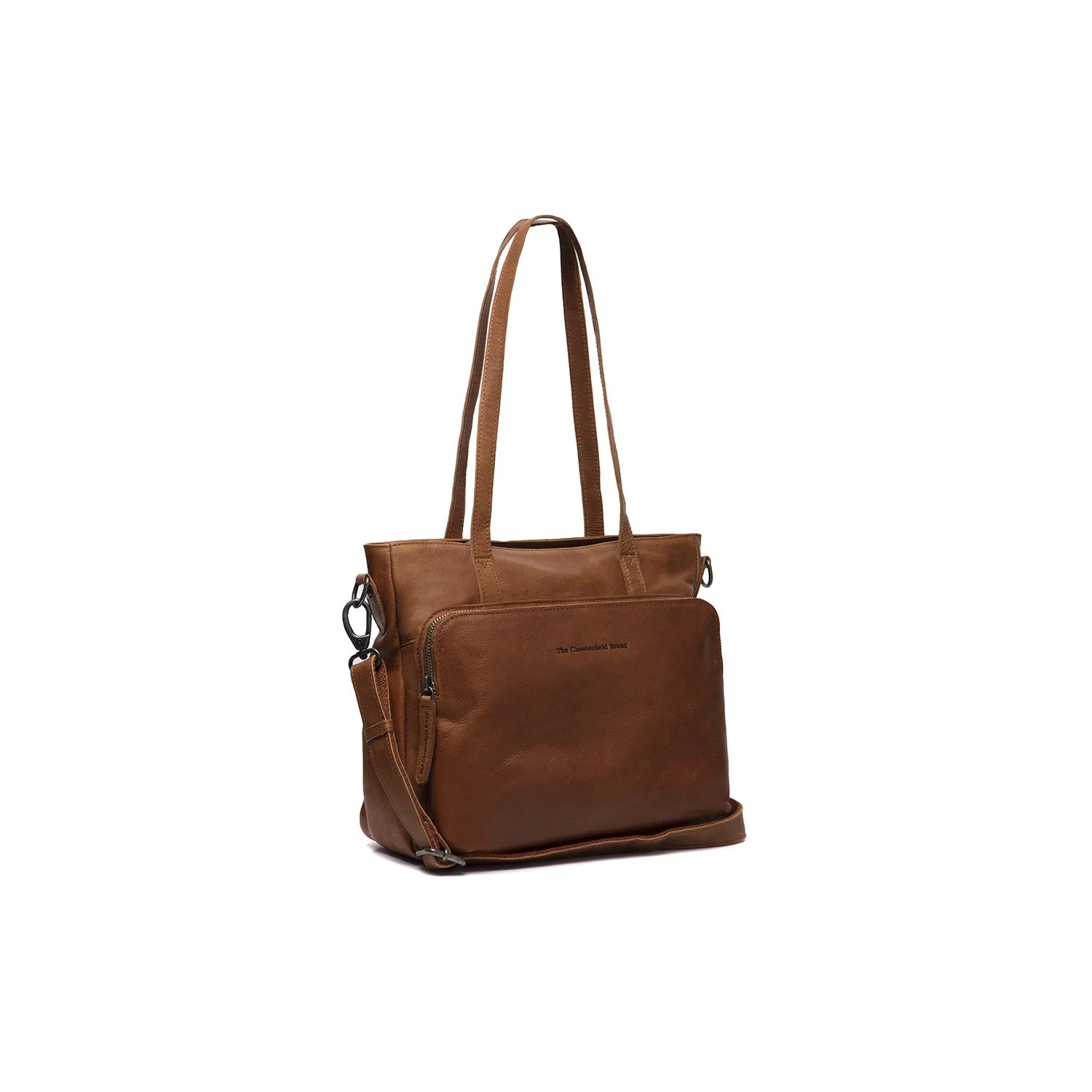 Leather Shopper Cognac Alicante