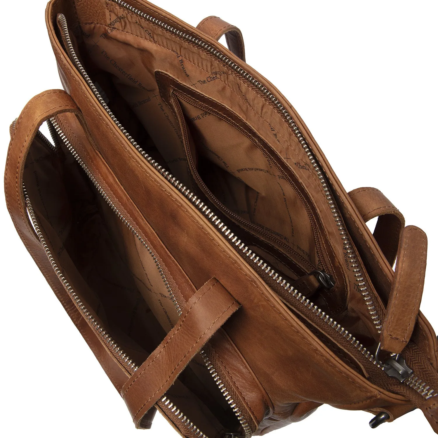 Leather Shopper Cognac Alicante