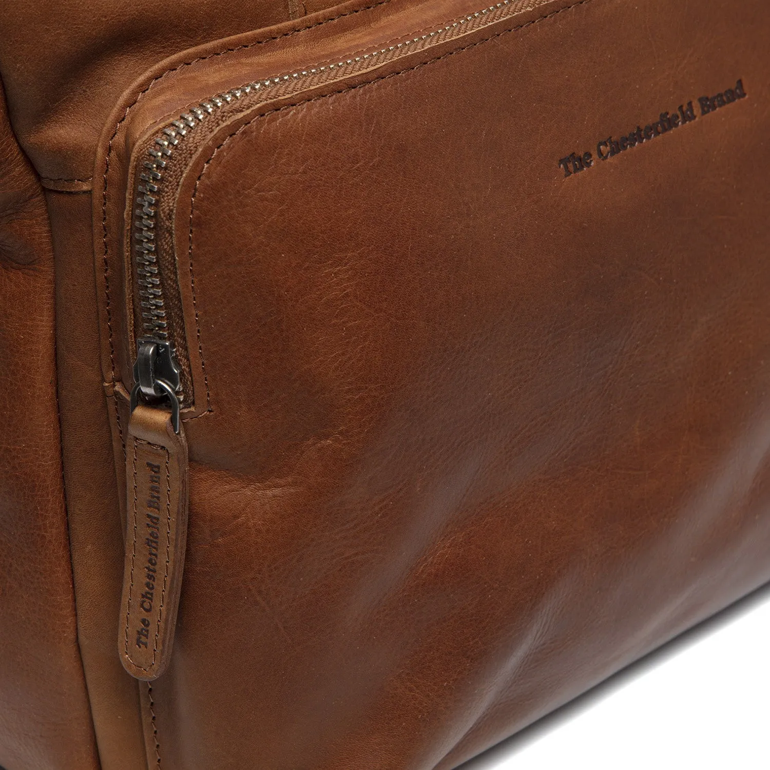 Leather Shopper Cognac Alicante