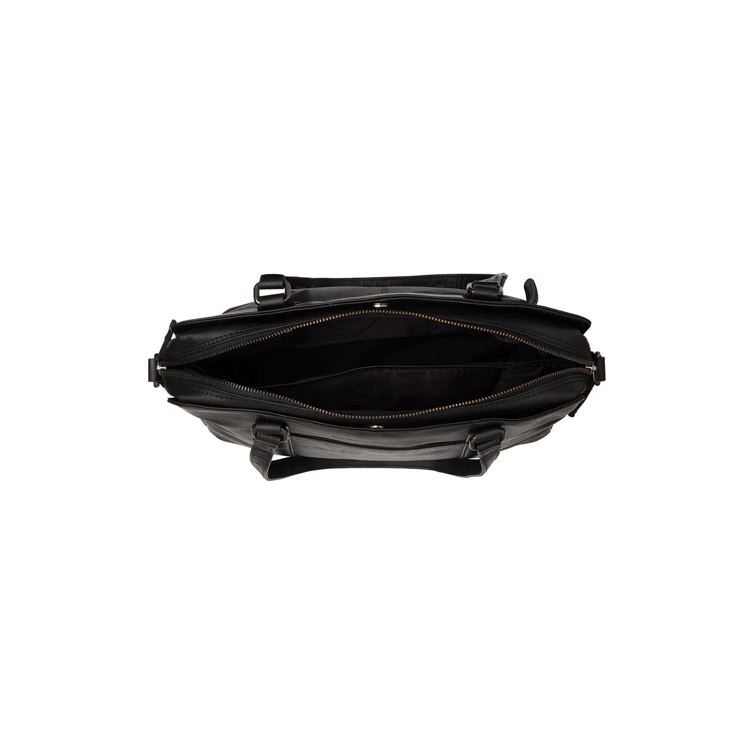 Leather Shoulder Bag Black Pretoria