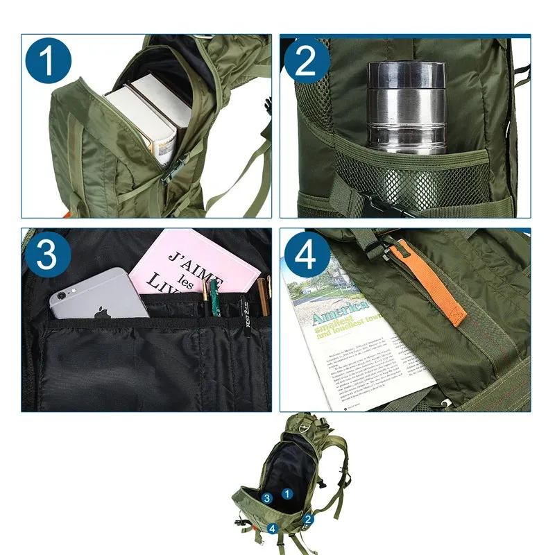 Lightweight 18.5" Waterproof Hiking Daypack for Men, Camping & Travel Backpack