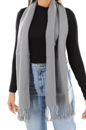 Lightweight Acrylic Scarf - Grey