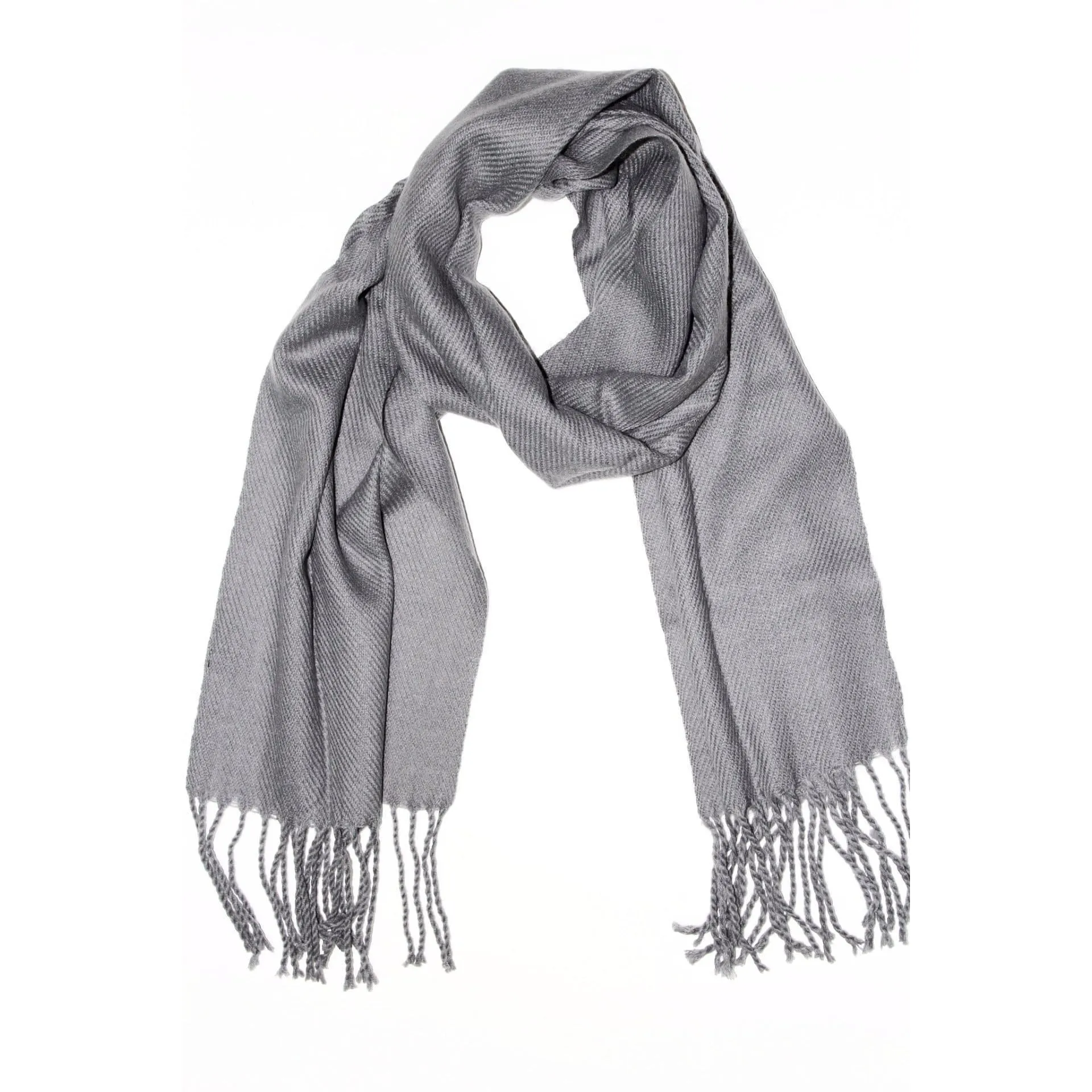 Lightweight Acrylic Scarf - Grey