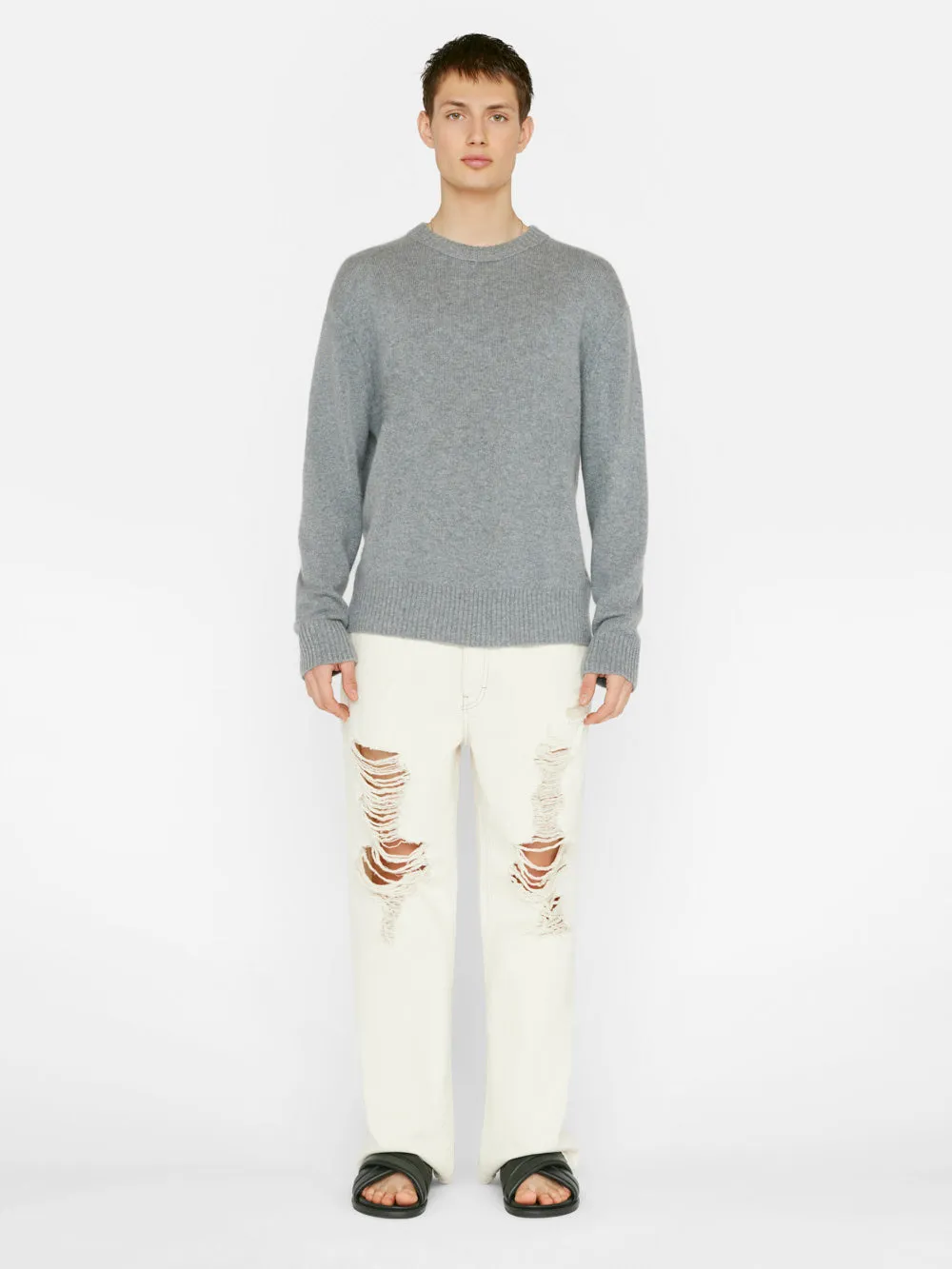 Lightweight Cashmere Sweater -- Gris