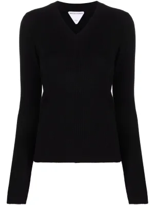 Lightweight ribbed wool sweater