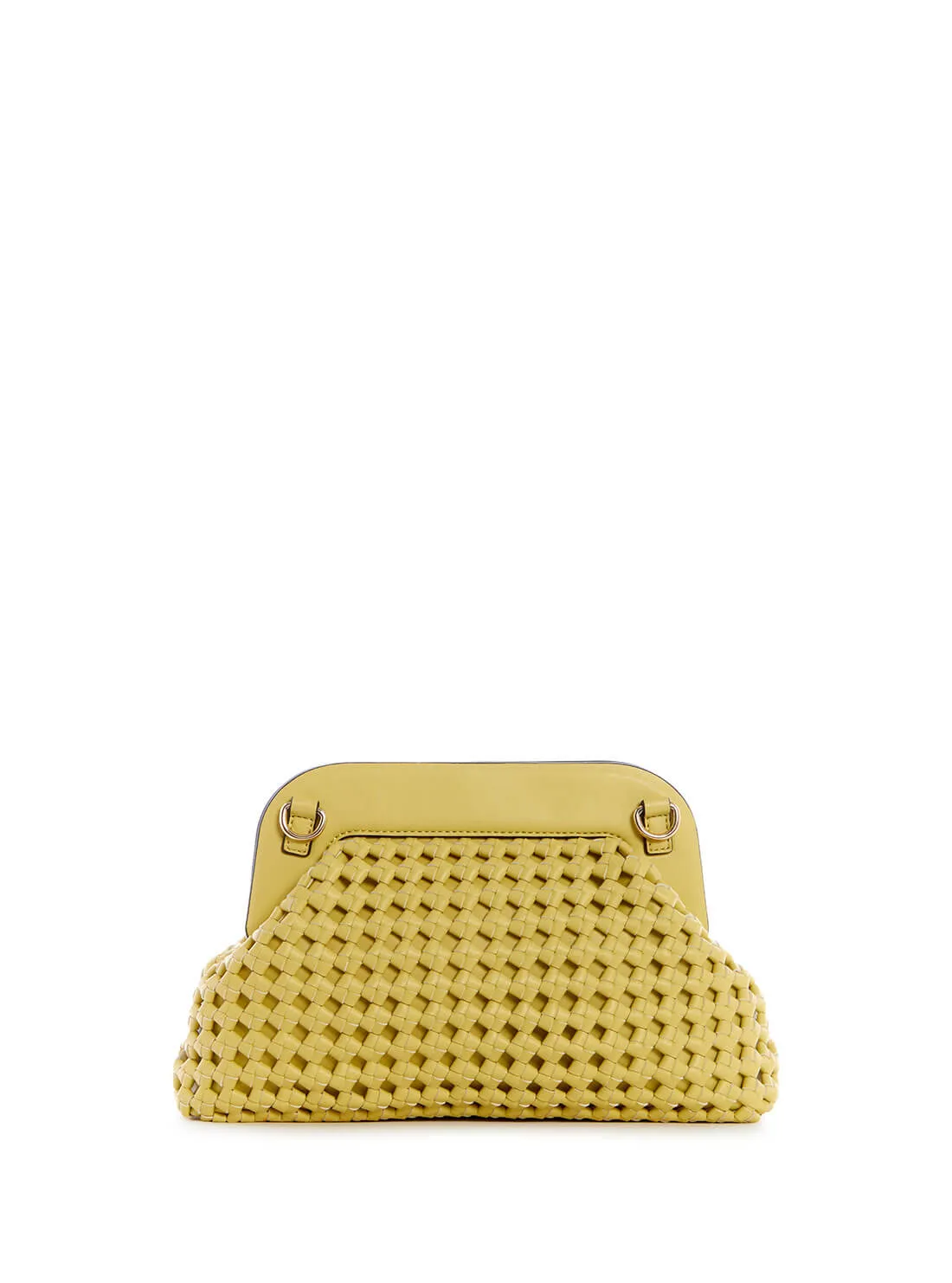 Lime Yellow Sicilia Frame Clutch Crossbody Bag