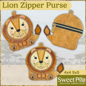 Lion Zipper Purse