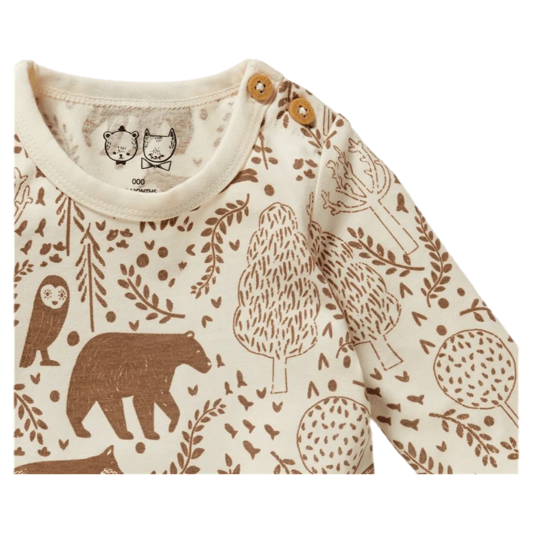 Long Sleeve Bodysuit - Winter Forest