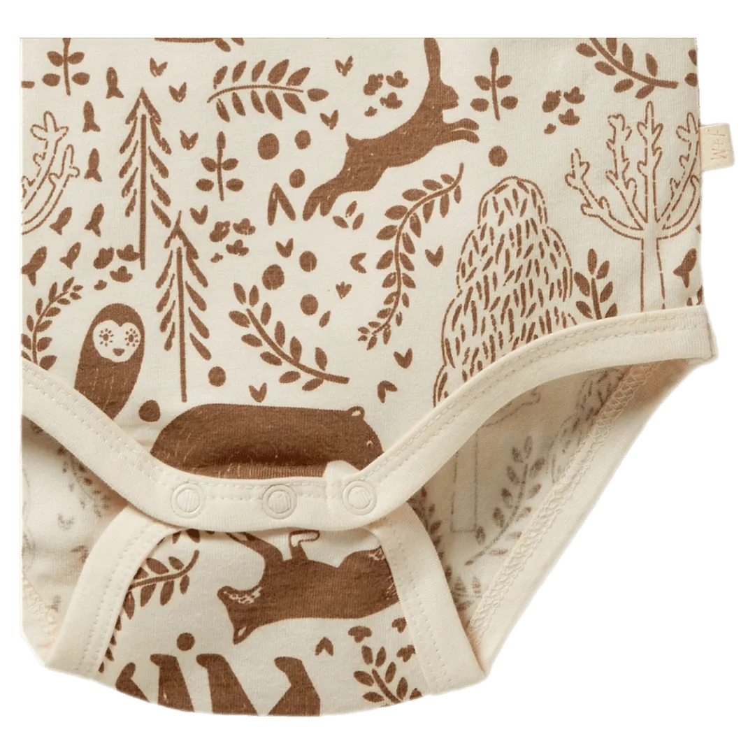 Long Sleeve Bodysuit - Winter Forest