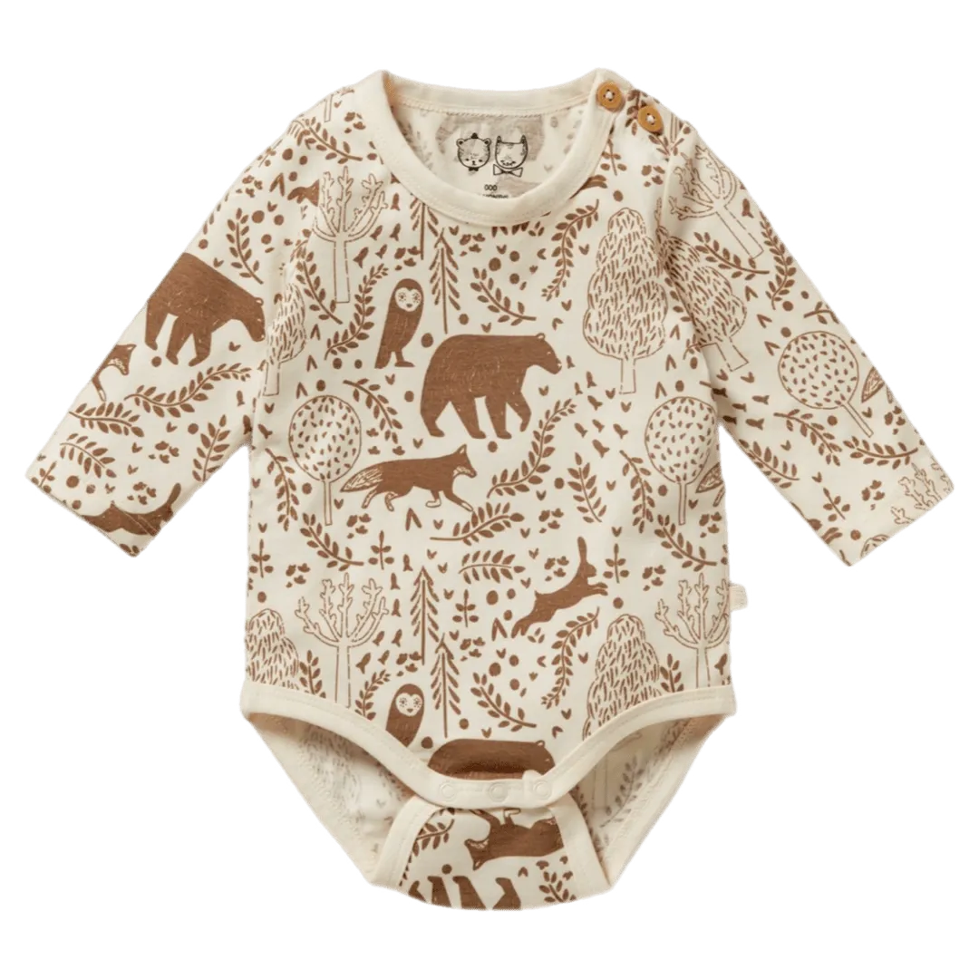 Long Sleeve Bodysuit - Winter Forest