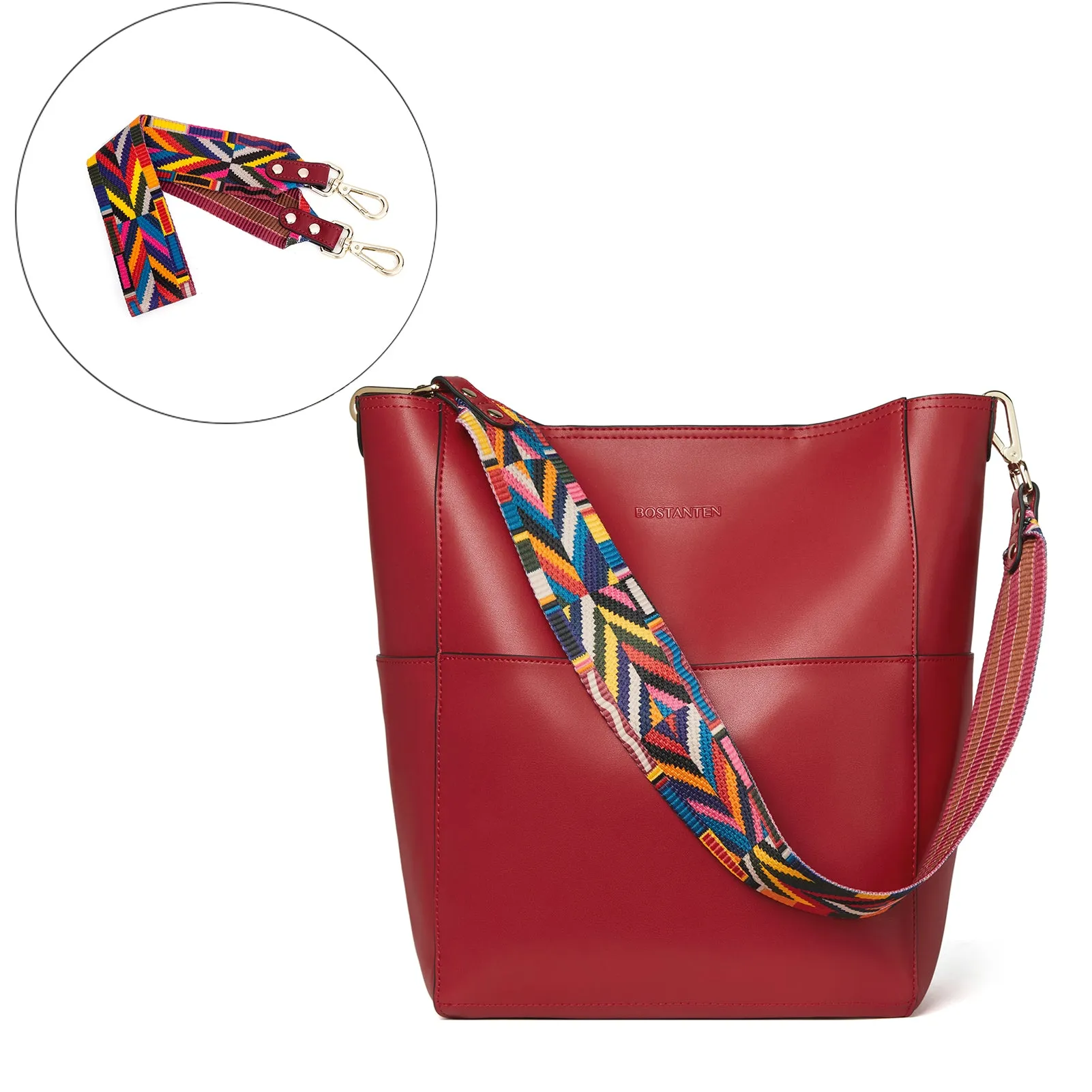 Lotty Leather Hobo Bag With 2 Shoulder Straps