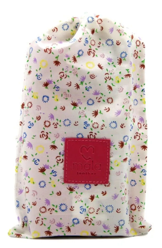 Mala Leather Pink Cats on Wall Purse