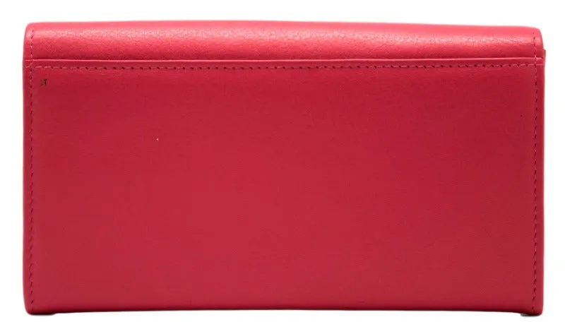 Mala Leather Pink Cats on Wall Purse