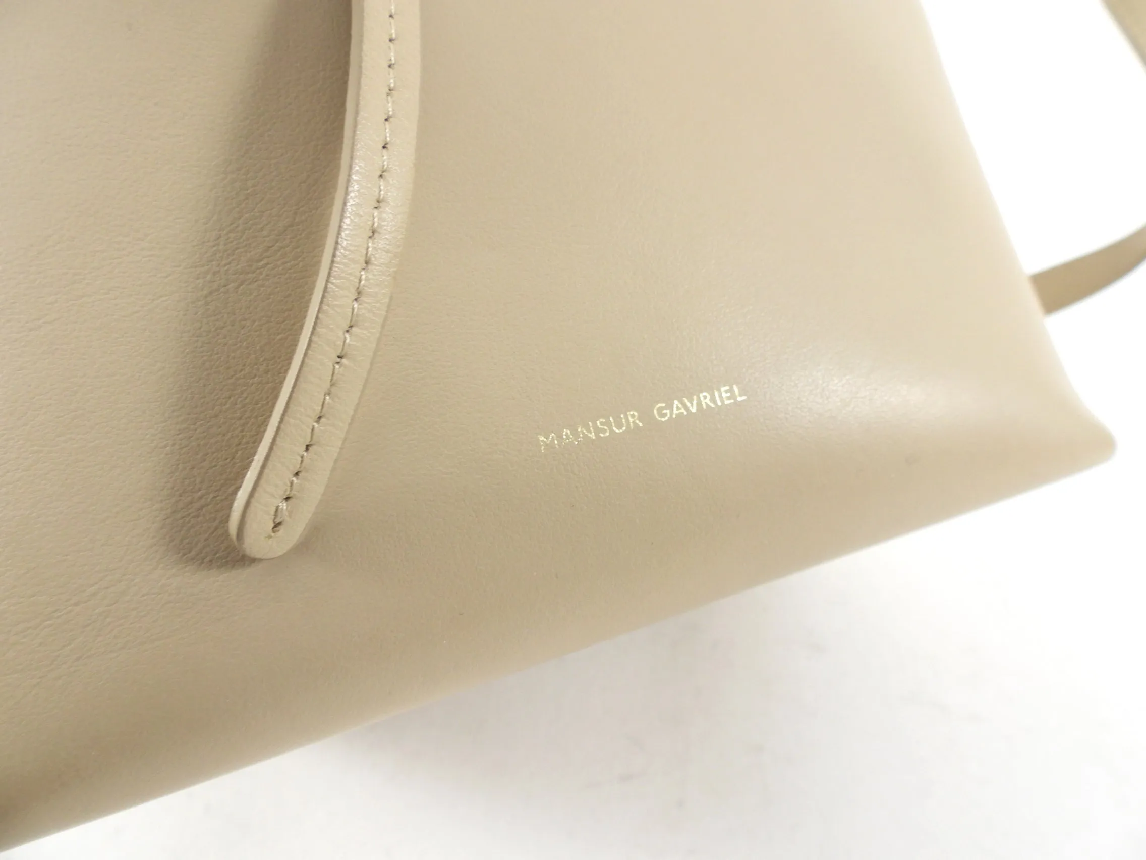 Mansur Gavriel Beige Mini Bucket Bag