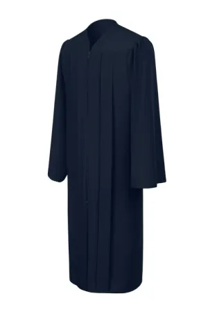 Matte Navy Blue High School Graduation Gown