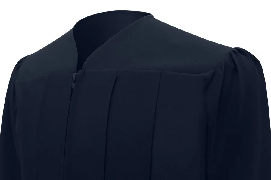 Matte Navy Blue High School Graduation Gown