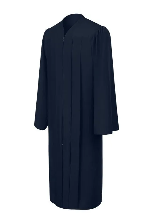 Matte Navy Blue High School Graduation Gown