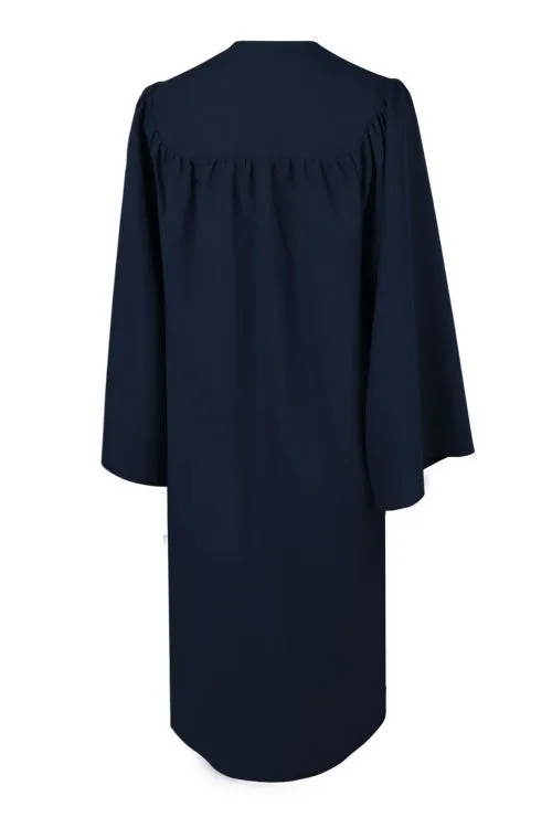 Matte Navy Blue High School Graduation Gown