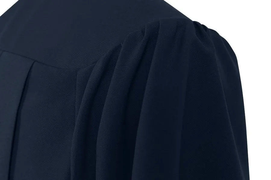 Matte Navy Blue High School Graduation Gown
