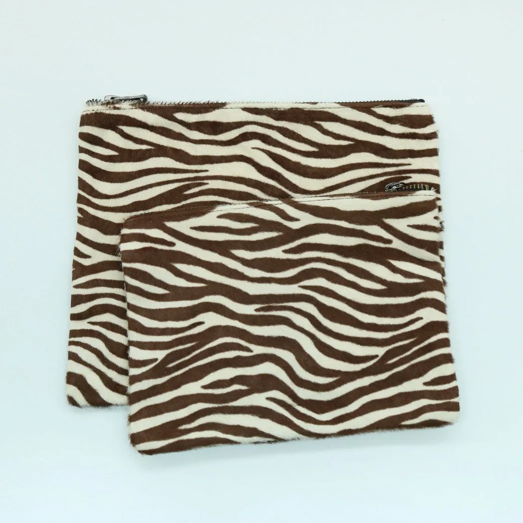 MEDIUM ZEBRA HAIRCALF CLUTCH