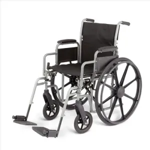 Medline K3 Excel 18" Lightweight Wheelchair, Removable Desk Length Arms, Elevating Legrests