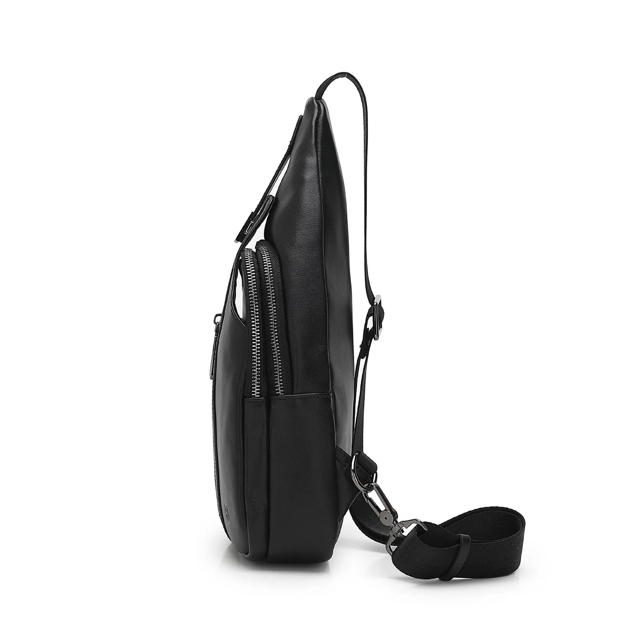 Men's Leather Chest Bag / Sling Bag / Crossbody Bag - VVU 10014