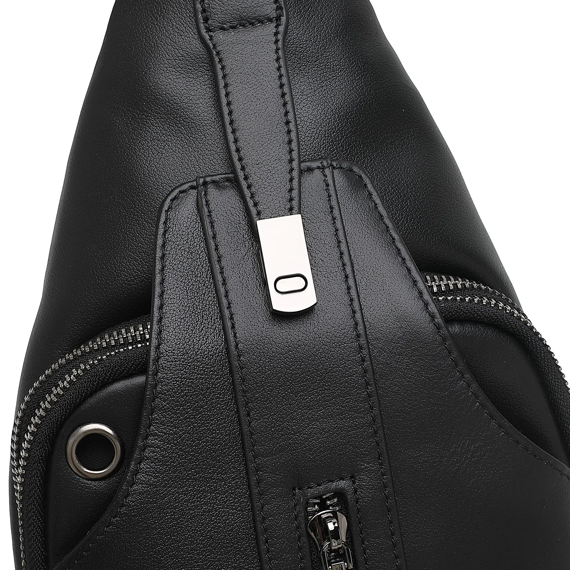 Men's Leather Chest Bag / Sling Bag / Crossbody Bag - VVU 10014