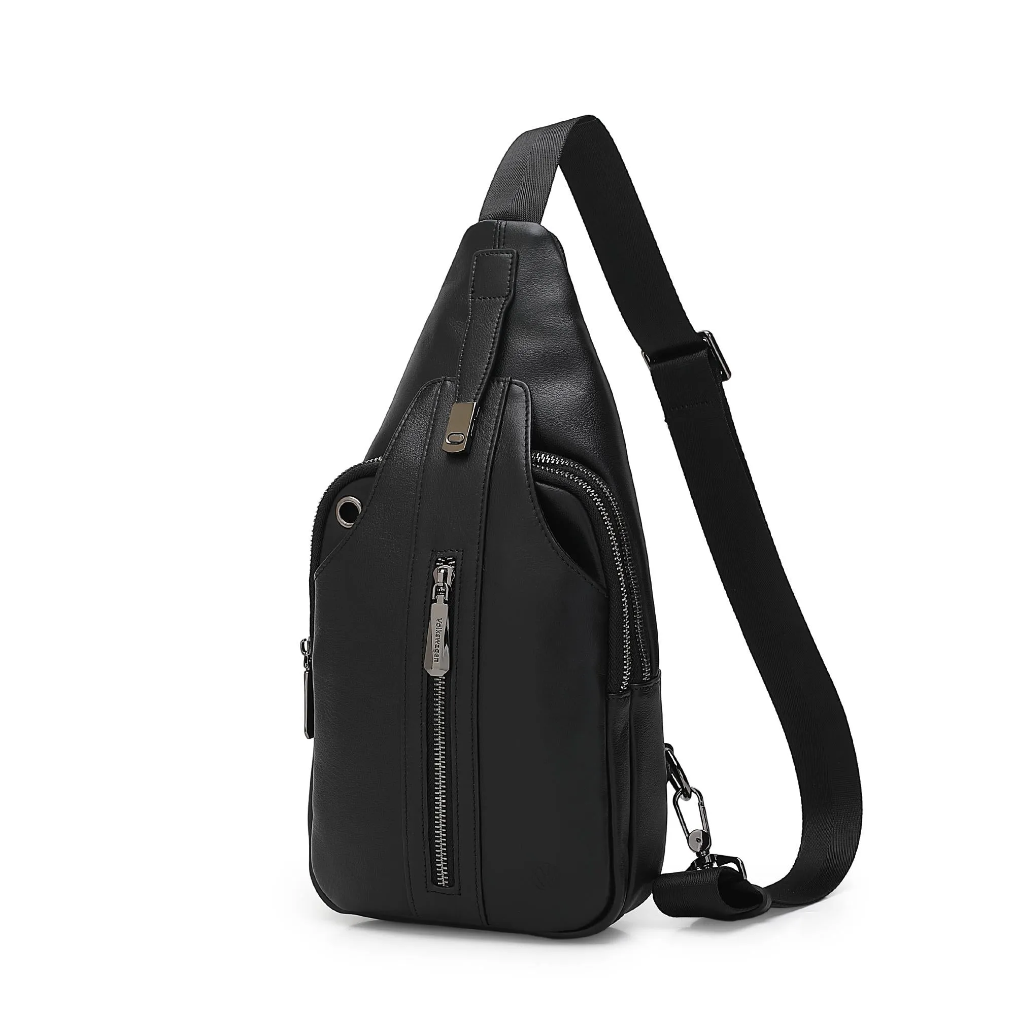 Men's Leather Chest Bag / Sling Bag / Crossbody Bag - VVU 10014
