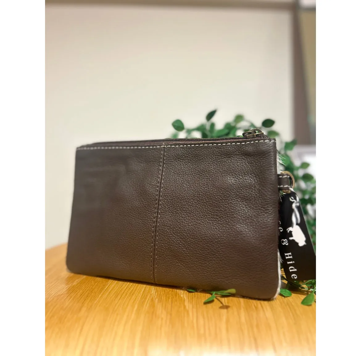 Mia Hide & tooled leather clutch #mia6