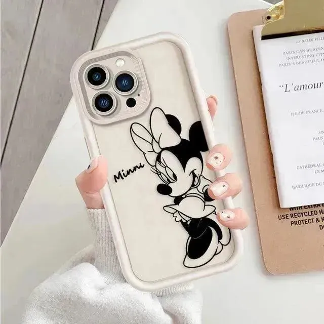 Mickey Minnie Fashion Clear Phone Case (For iPhones)