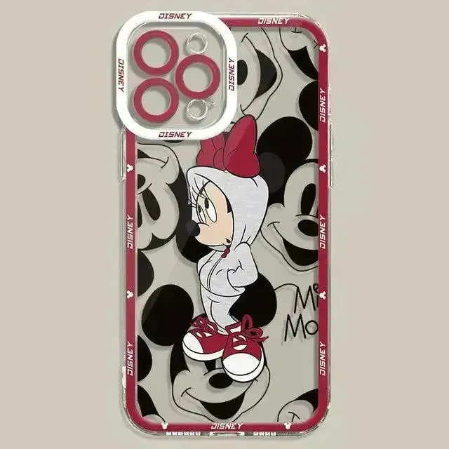 Mickey Minnie Fashion Clear Phone Case (For iPhones)