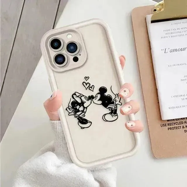 Mickey Minnie Fashion Clear Phone Case (For iPhones)
