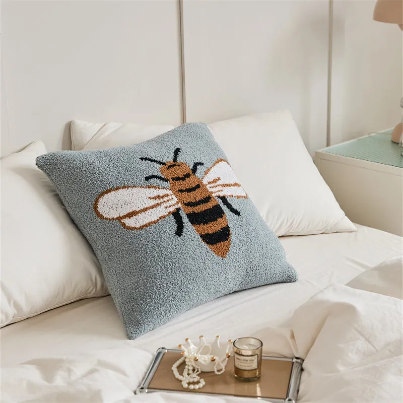 Microfiber Bee Throw Pillow Set