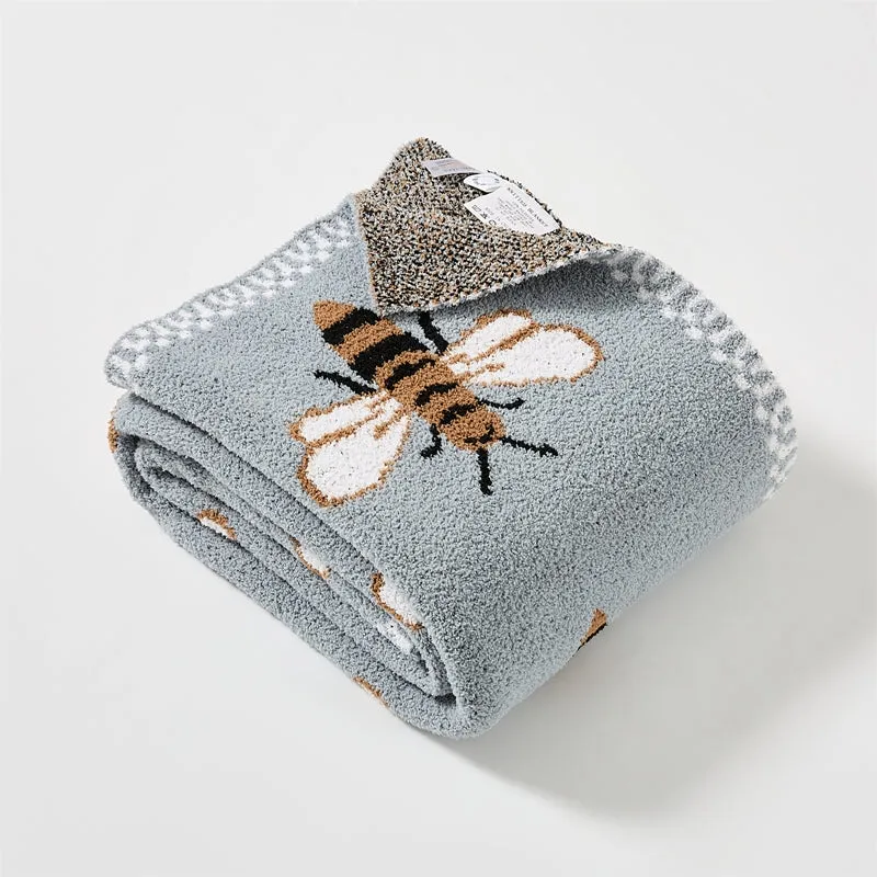 Microfiber Bee Throw Pillow Set
