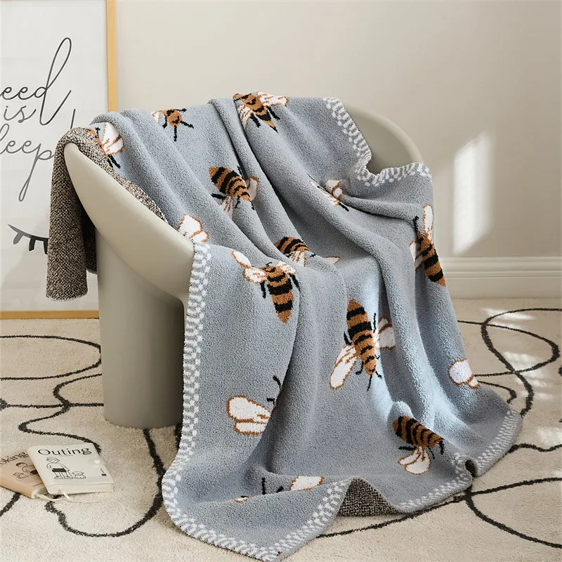 Microfiber Bee Throw Pillow Set