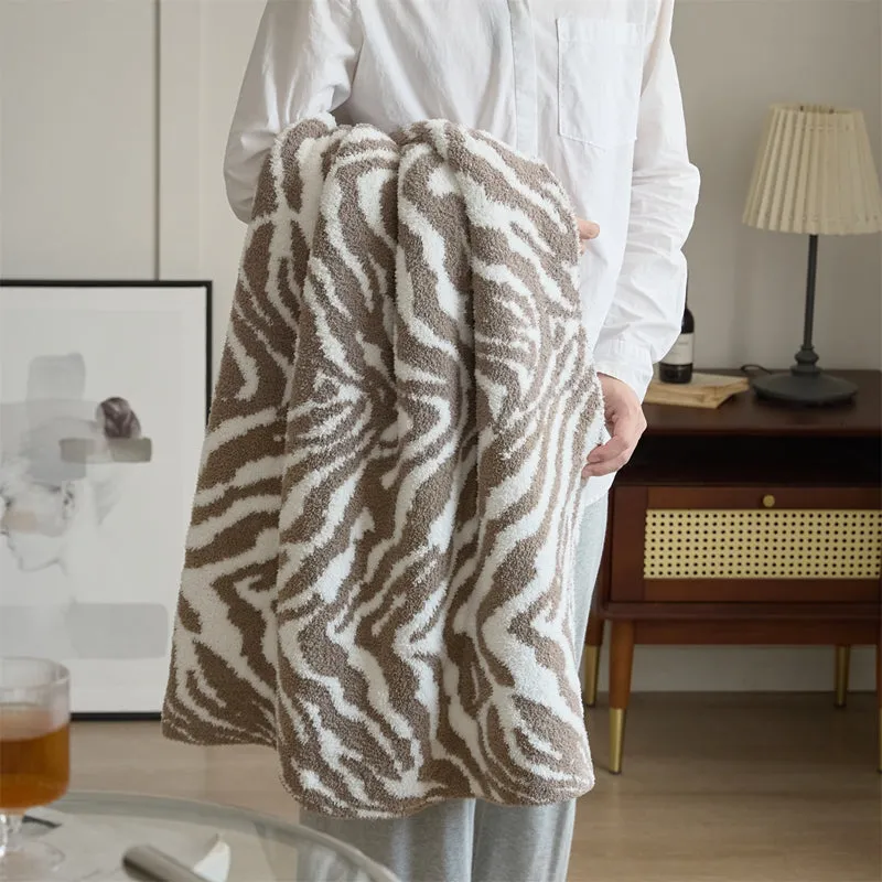 Microfiber Zebra Print Throw
