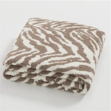 Microfiber Zebra Print Throw