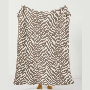 Microfiber Zebra Print Throw