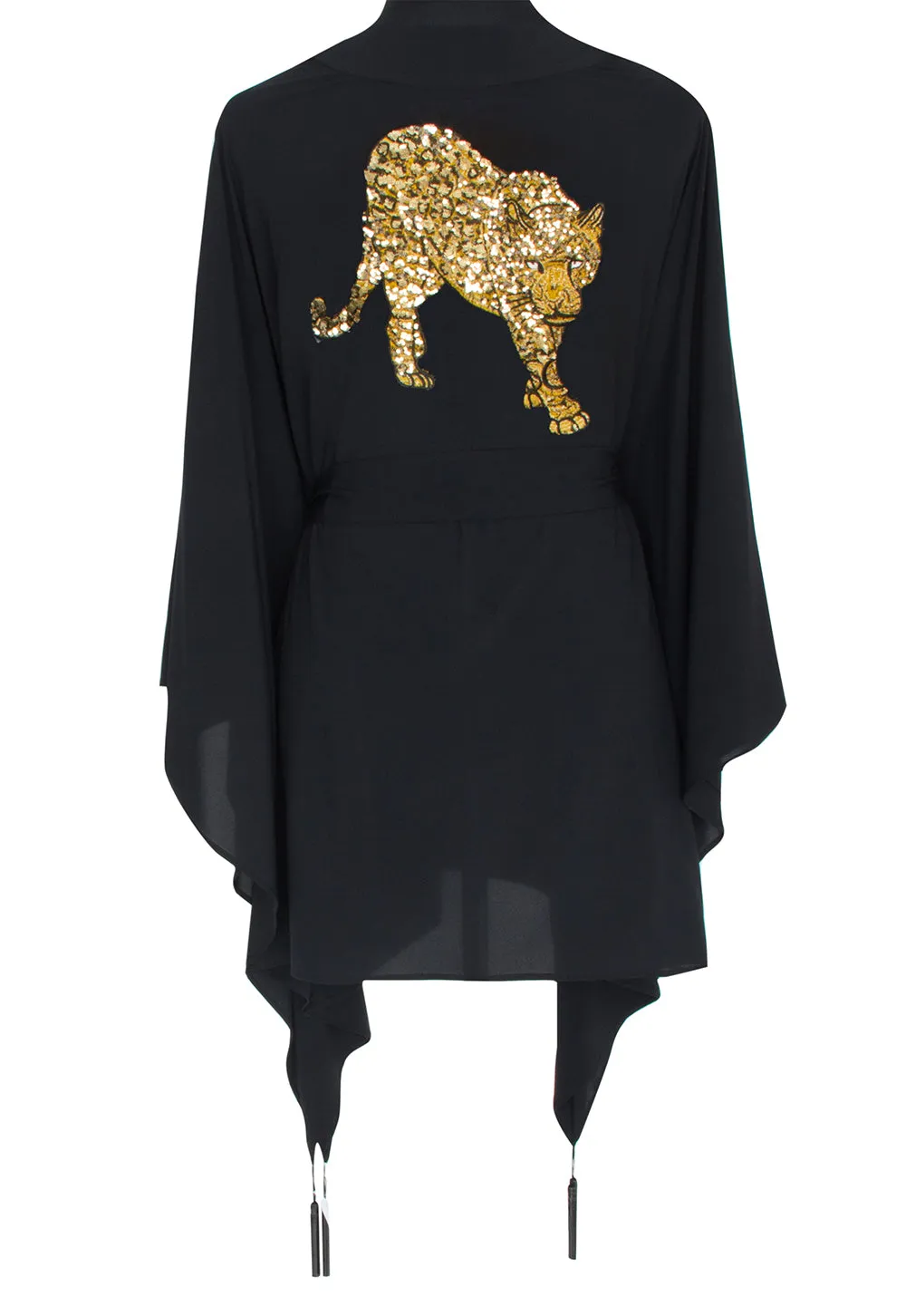 Monochrome - Black Kimono Panther (Black)