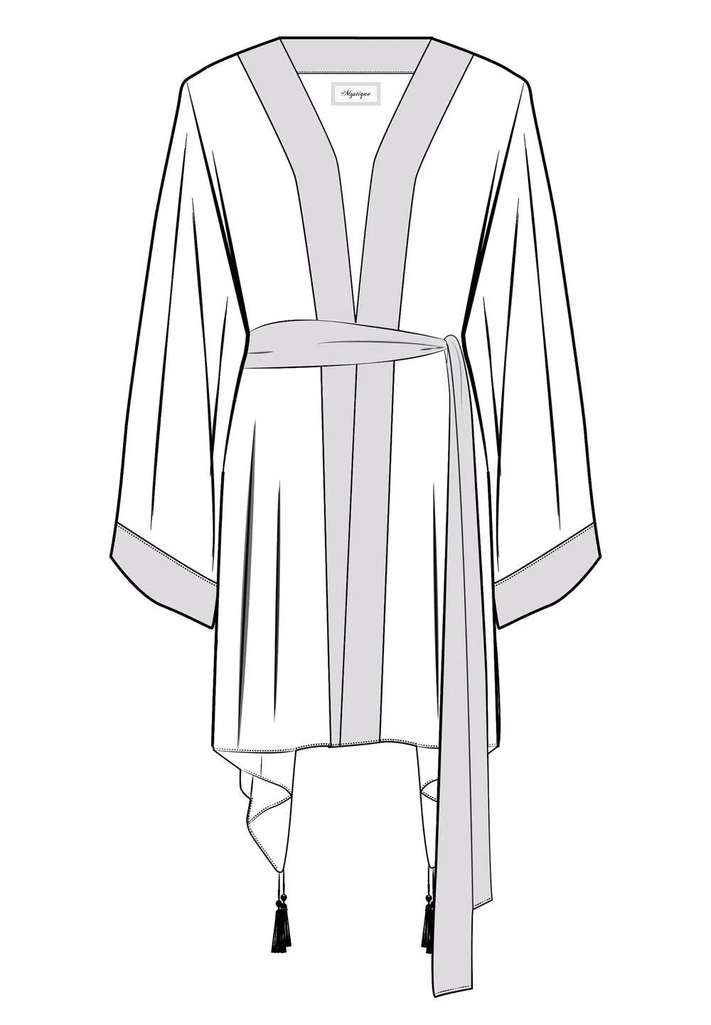 Monochrome - Black Kimono Panther (Black)
