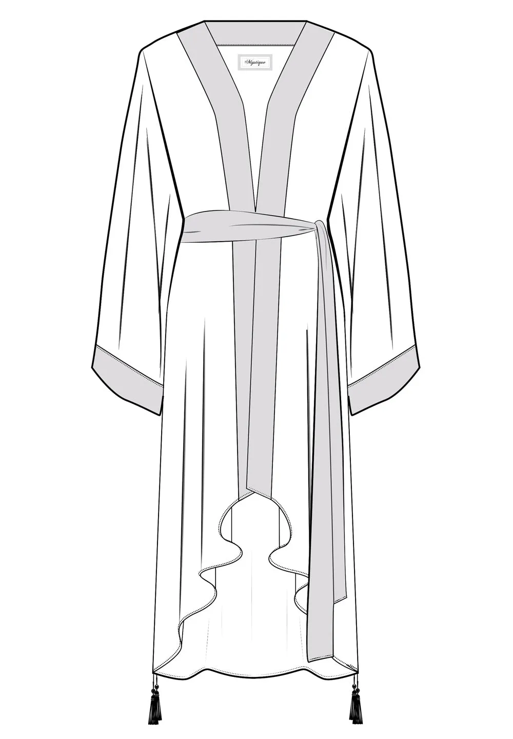 Monochrome - Black Kimono Panther (Black)