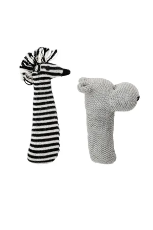 Monochrome Hand Held Rattle