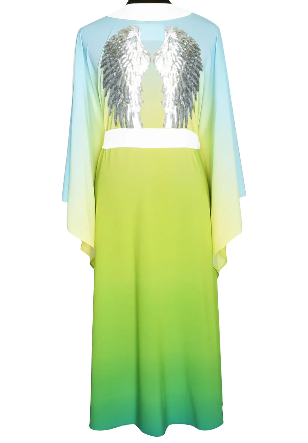 Monochrome Ombre - Freedom Kimono Wings (Off-White) - Long