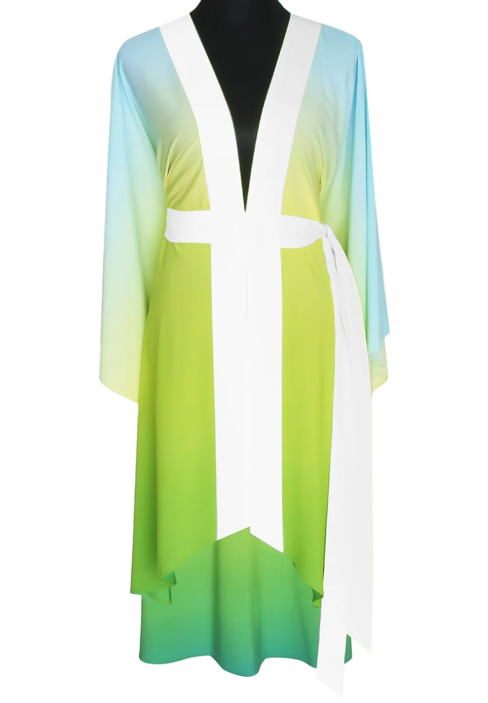 Monochrome Ombre - Freedom Kimono Wings (Off-White) - Long
