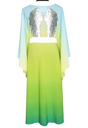 Monochrome Ombre - Freedom Kimono Wings (Off-White) - Long