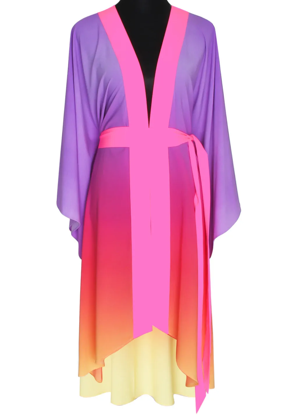 Monochrome Ombre - Love Kimono Wings (Neon Pink) - Long