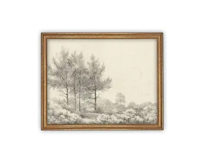 Monochrome Woods Gold Frame