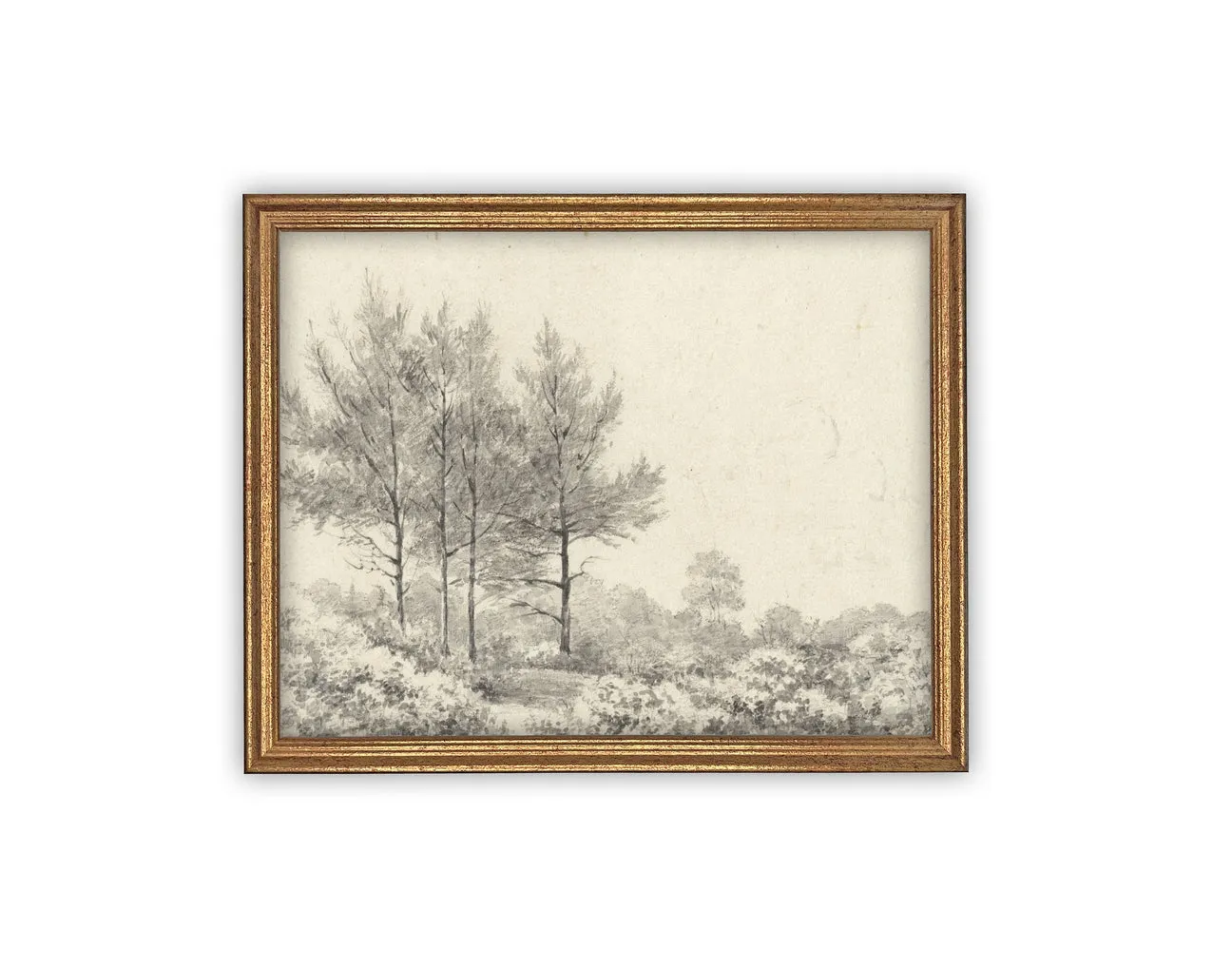 Monochrome Woods Gold Frame