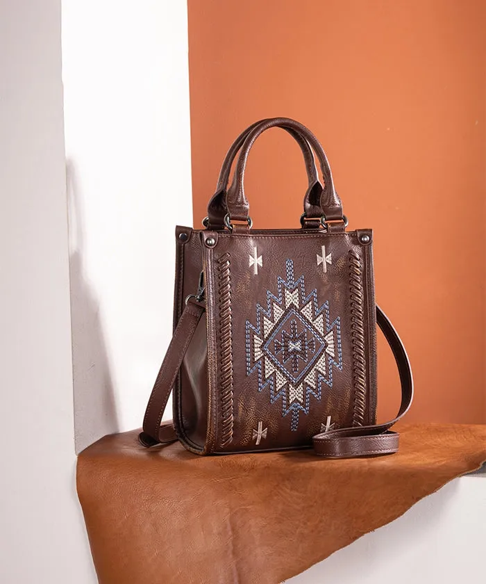Montana West Aztec Embroidered Mini Crossbody Purse
